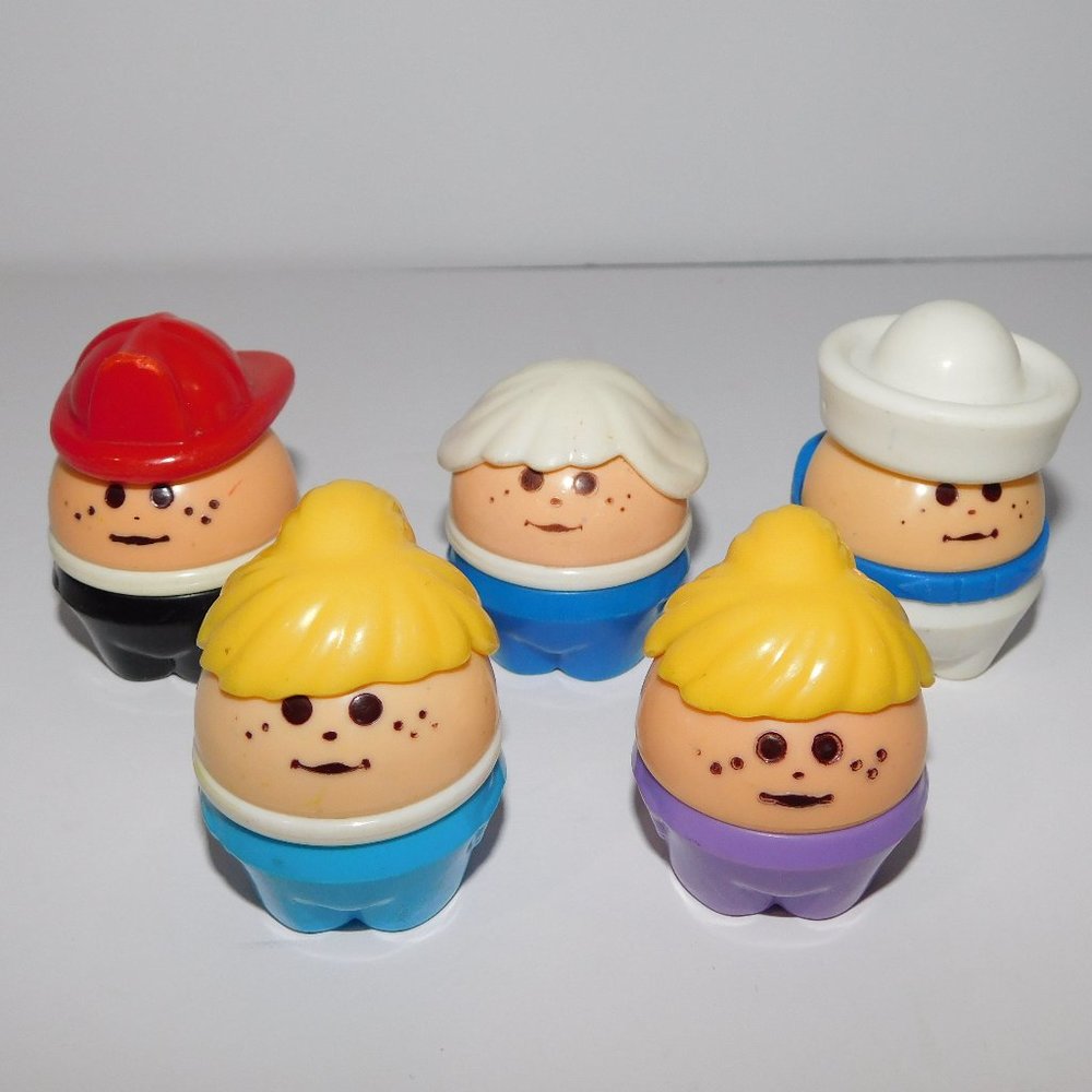 Lot 5 Vintage Little Tikes Toddle Tots Chunky Figures Sailor Fireman